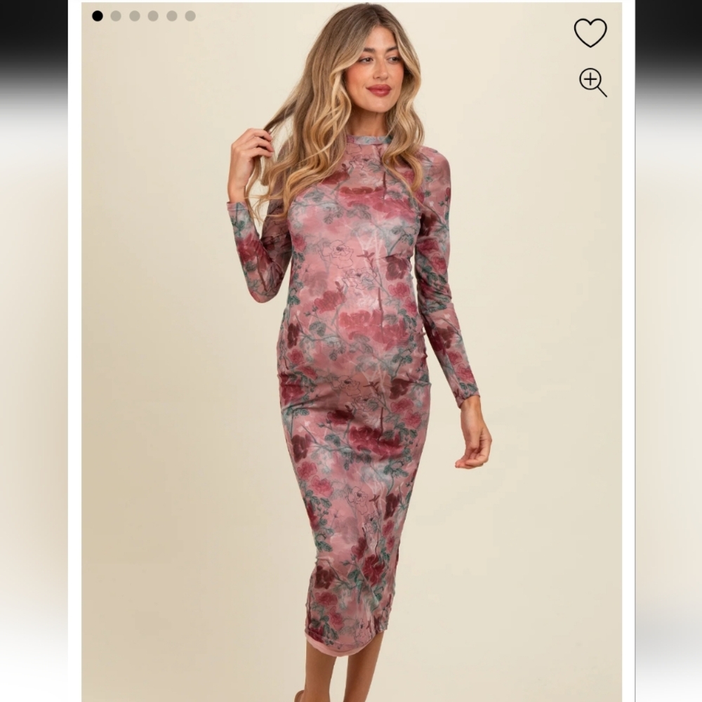 Pinkblush Floral Long Sleeve Dress